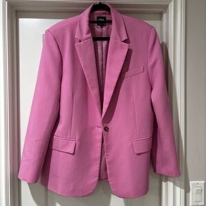 Zara Women’s Pink Oversized Blazer Size XL